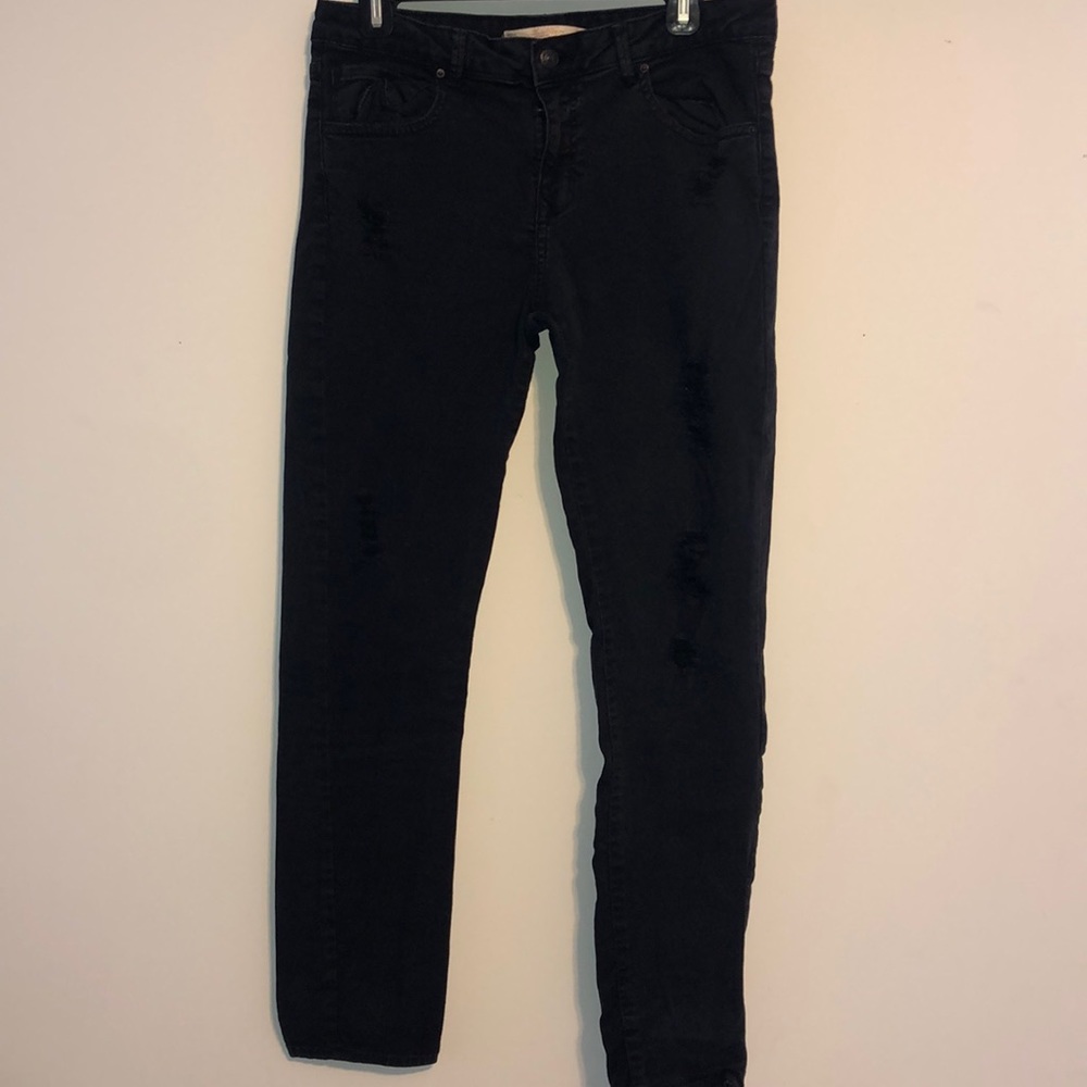 Black distressed Zara Jeans